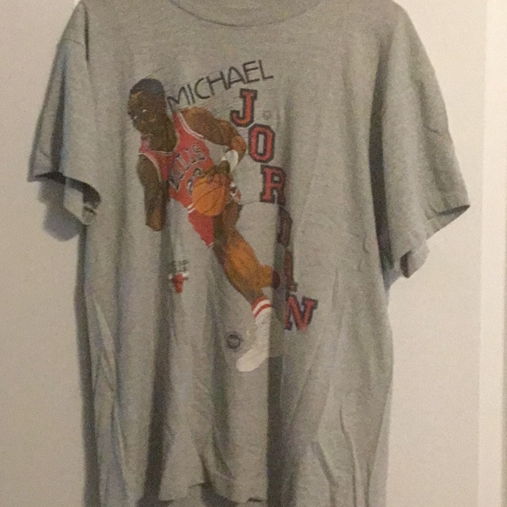 Michael Jordan Gray Graphic T-Shirt 80’s